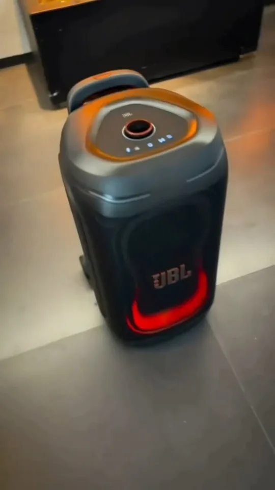 اسپیکر Partybox 330 JBL، رنگ مشکی و نارنجی، جنس پلاستیک، استوانهای، بزرگ