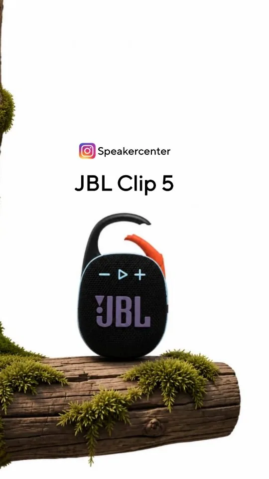 اسپیکر بلوتوثی Clip 5 جیبیال، رنگ مشکی و نارنجی، جنس پلاستیک و پارچه، کوچک، گرد، دارای گیره