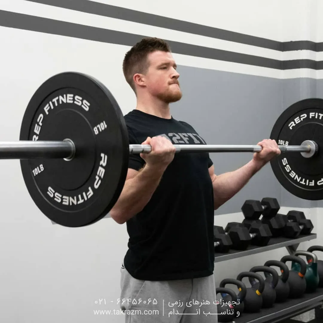 میله هالتر کراس فیت PowerGYM، رنگ مشکی و نقره‌ای، جنس فلز، میله و وزنه