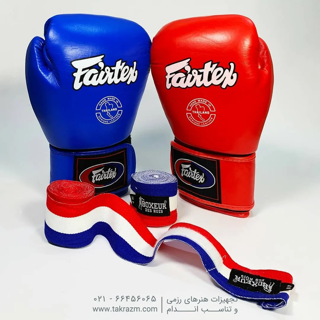 دستکش بوکس چرم مدل تایلندی Fairtex