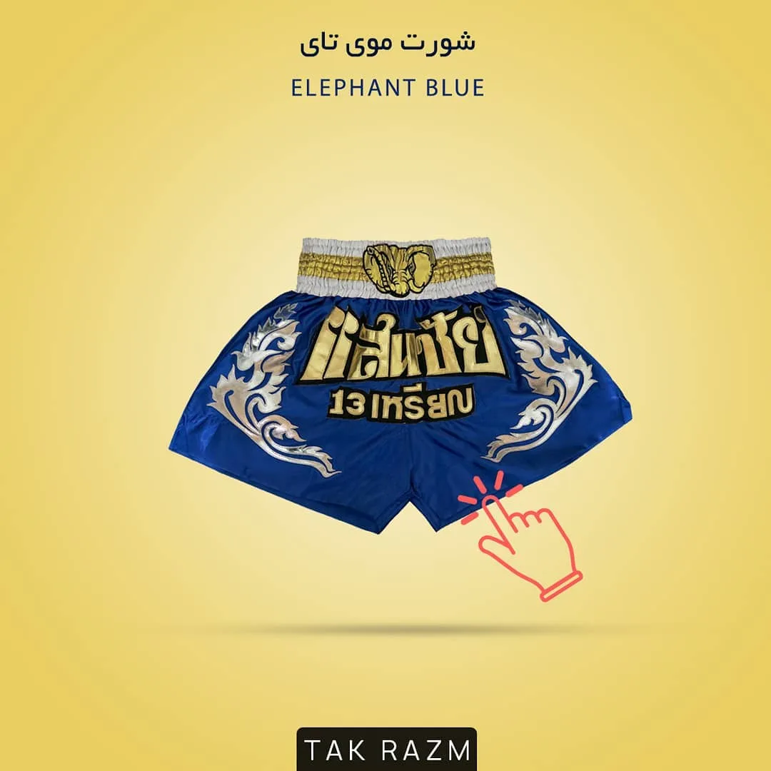 شورت موی تای، رنگ آبی، طلایی و نقرهای، کوتاه کمر کش