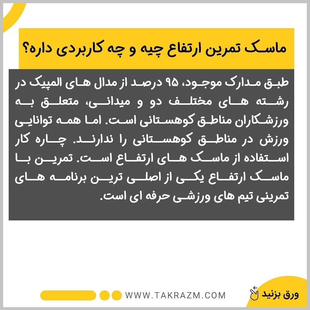 ماسک تمرین ارتفاع ورژن ۳ — عکس ۲