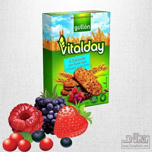 بیسکویت پنج غله میوه‌های جنگلی ویتال دی