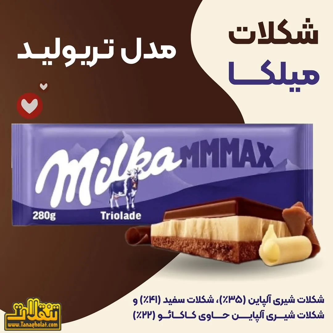 شکلات تخته‌ای میلکا تریولاد
