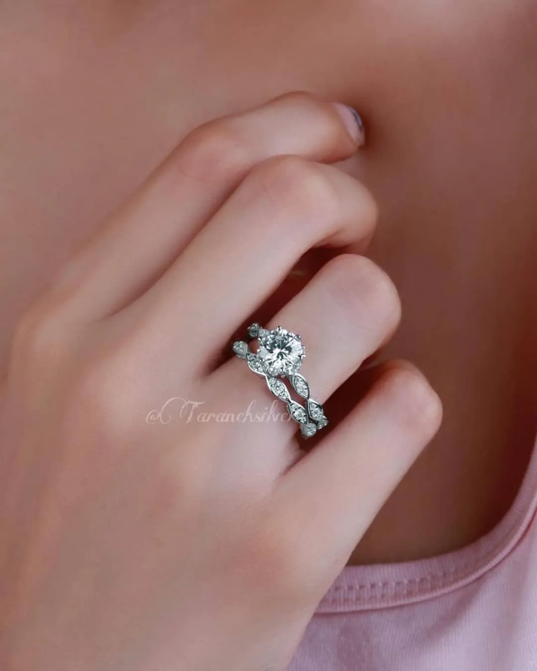 حلقه پشت حلقه نقره