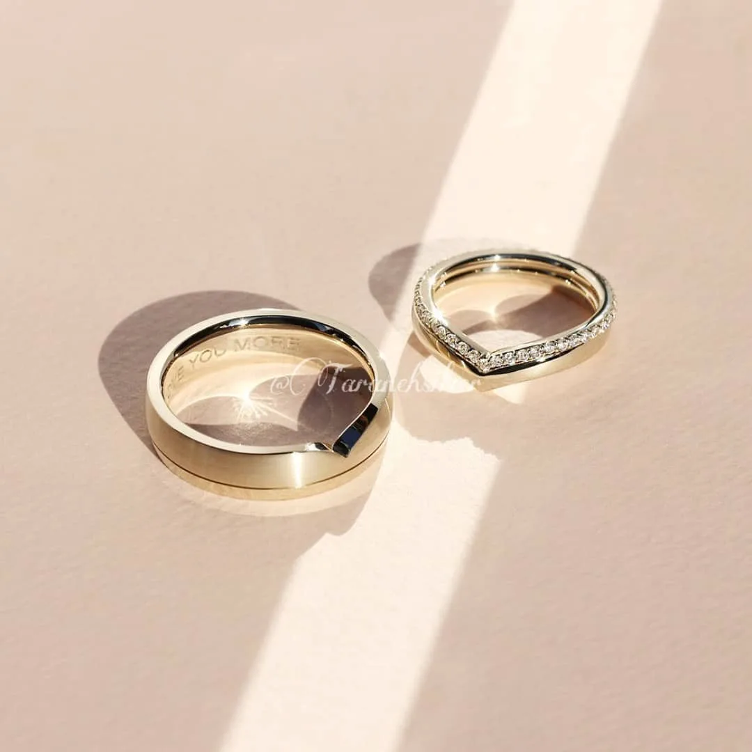 ست حلقه نقره نامزدی خاص