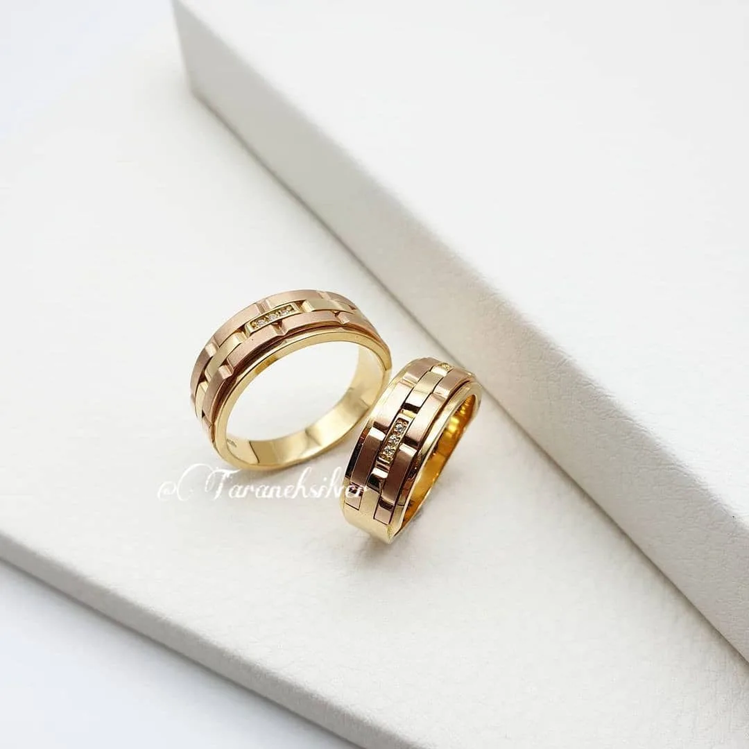 ست حلقه نقره پهن طرح الترا