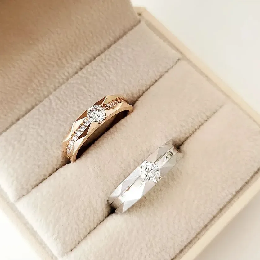 ست حلقه نقره با نگین درخشان