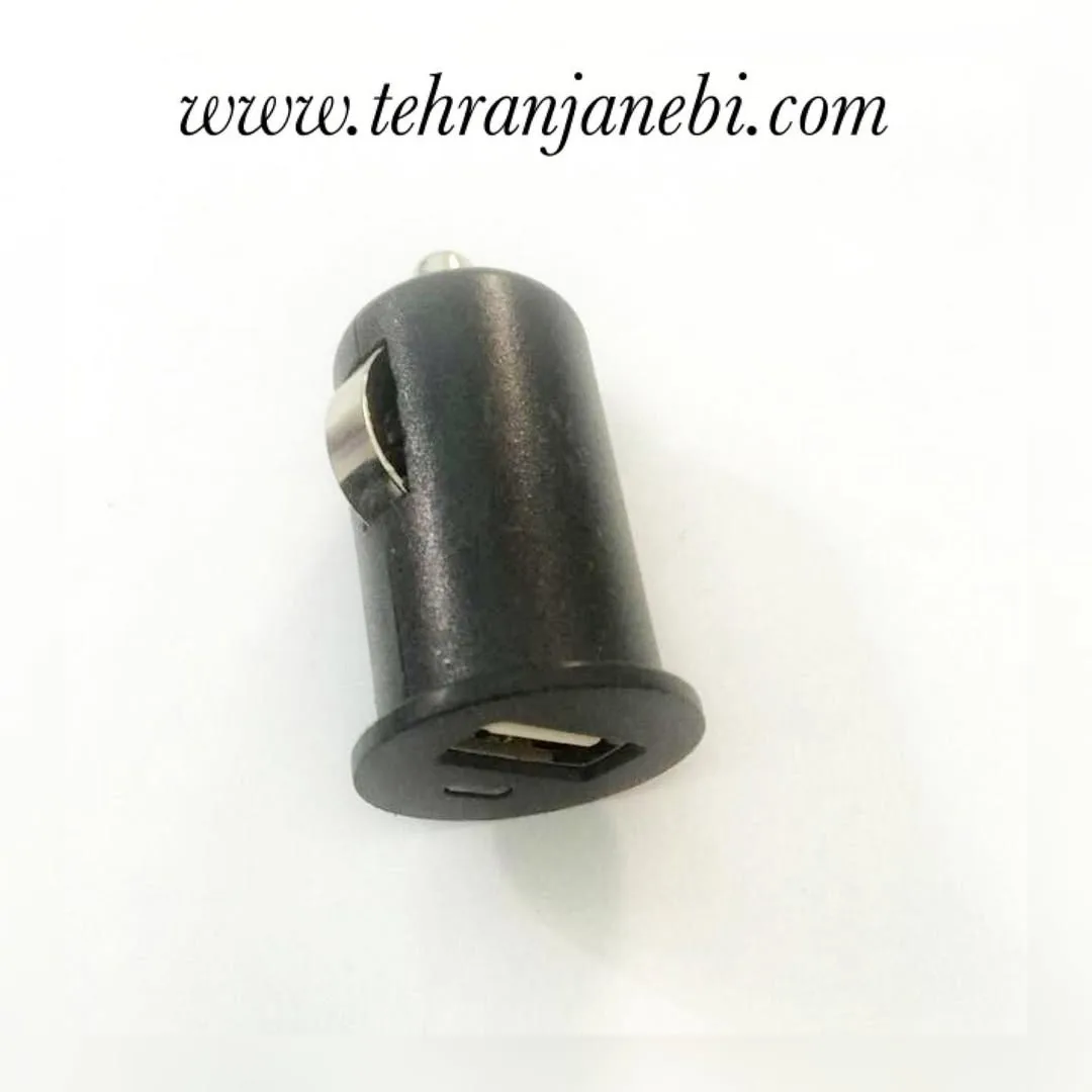 شارژر فندکی چراغ‌دار، رنگ مشکی، جنس پلاستیک و فلز، شارژر فندکی تک پورت