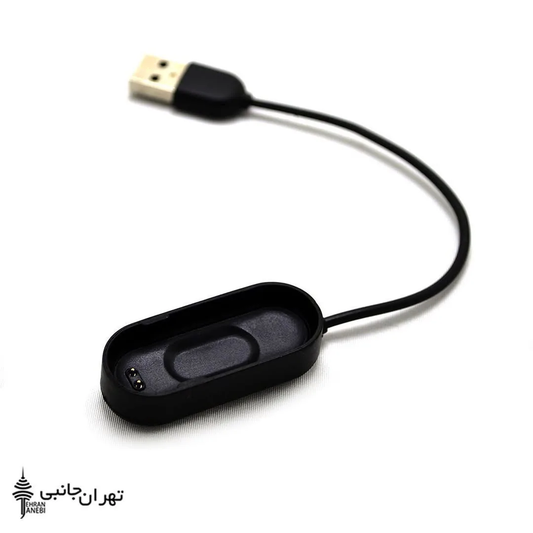 شارژر مچ بند شیائومی می بند، رنگ مشکی، جنس پلاستیک، USB، مگنتی