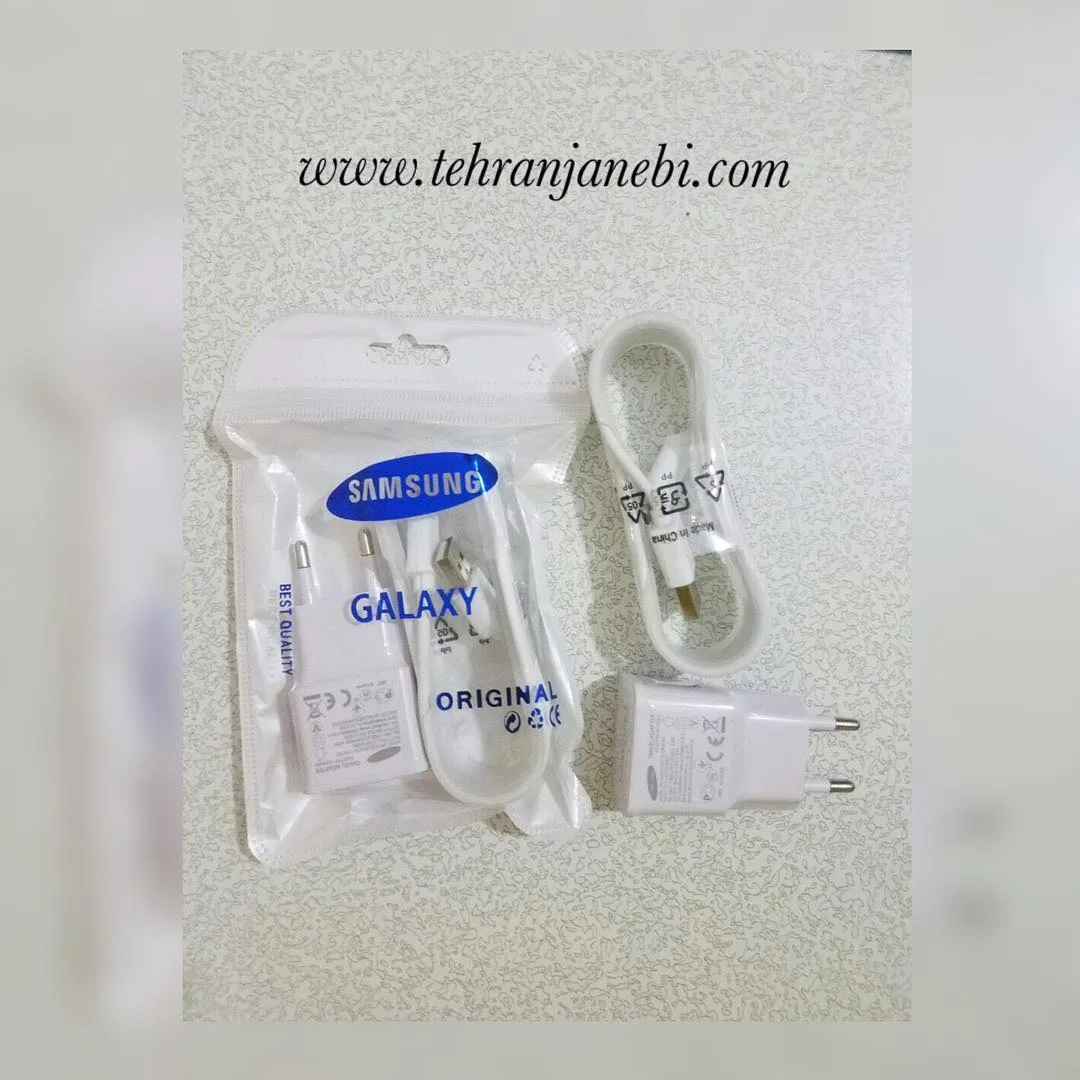 شارژر سامسونگ پک مشمایی نوت ۴، رنگ سفید، جنس پلاستیک، دیواری USB