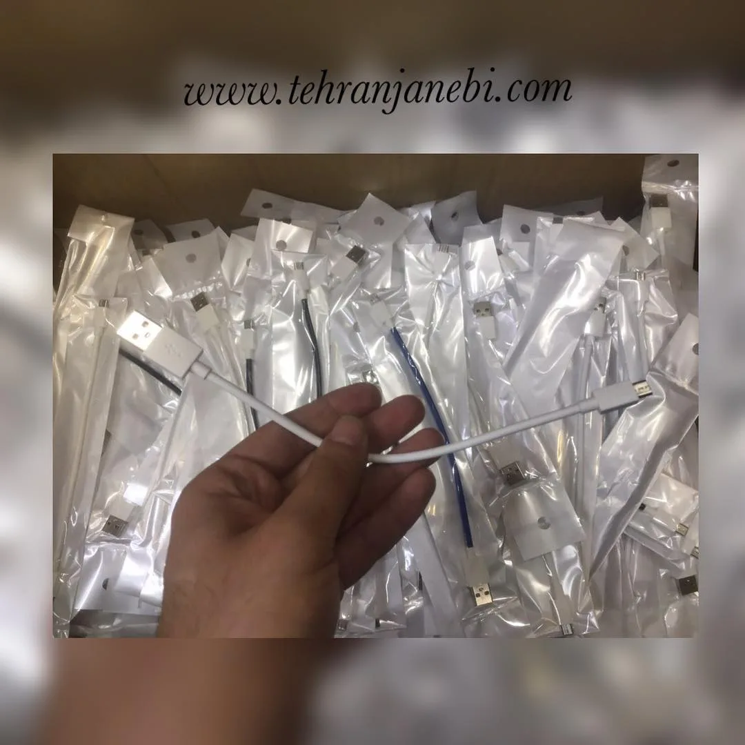 کابل پاوری اندروید، رنگ سفید، جنس پلاستیک، کابل شارژ