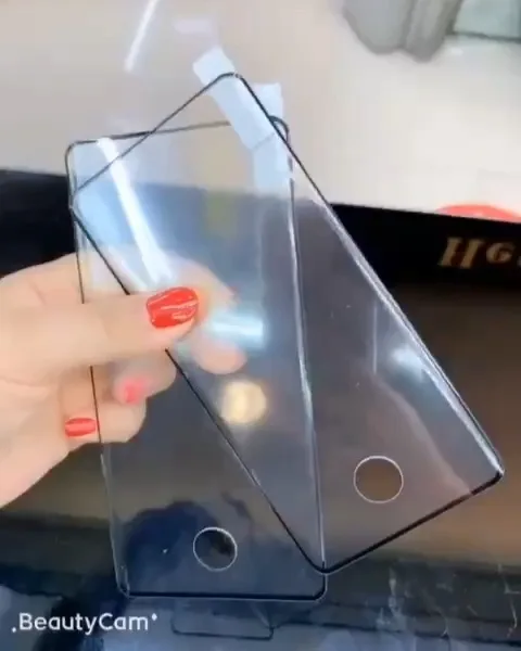 گلس فول چسب اج S10، رنگ شفاف، جنس شیشه، مدل تخت