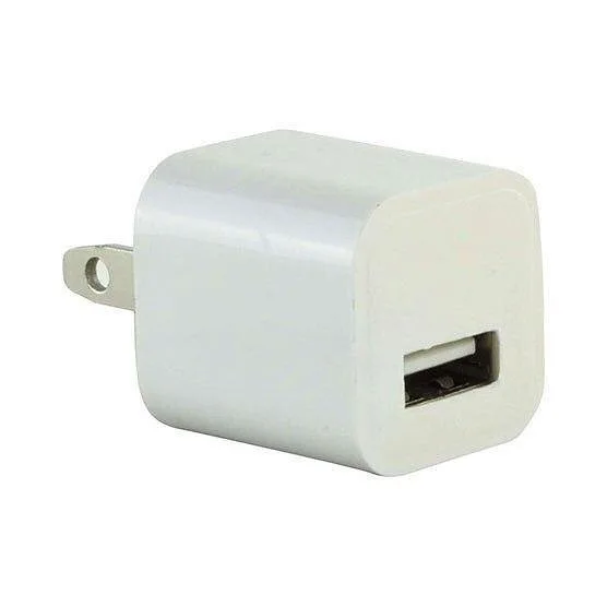 کلگی شارژر آیفون کپی، رنگ سفید، جنس پلاستیک، مکعبی با یک پورت USB