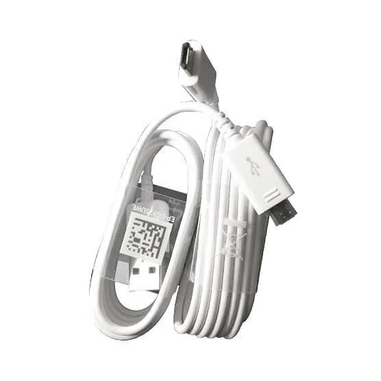 کابل شارژ اصلی S6، رنگ سفید، جنس پلاستیک، USB به Micro USB