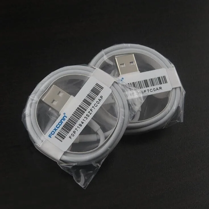کابل شارژ آیفون، رنگ سفید، جنس پلاستیک، کابل USB