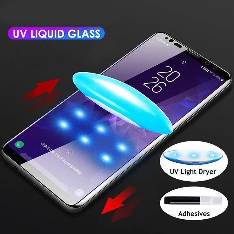 گلس UV، رنگ شفاف و آبی، جنس شیشه، لایه محافظ