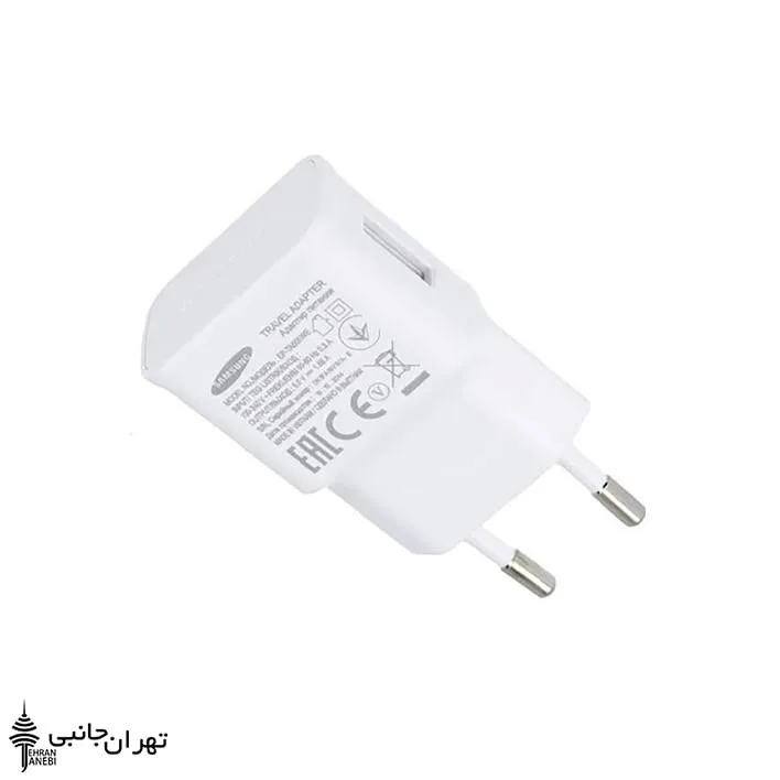 کلگی شارژر سامسونگ S7، رنگ سفید، جنس پلاستیک، دو شاخه