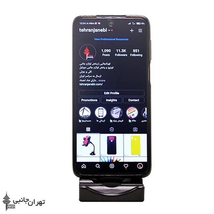 هولدر موبایل WiFi سه کاره، رنگ مشکی، جنس پلاستیک، رومیزی، گیره‌ای