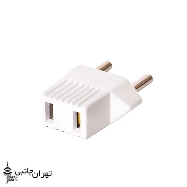 تبدیل ۲ به ۲ نور، رنگ سفید، جنس پلاستیک، دو پورت USB