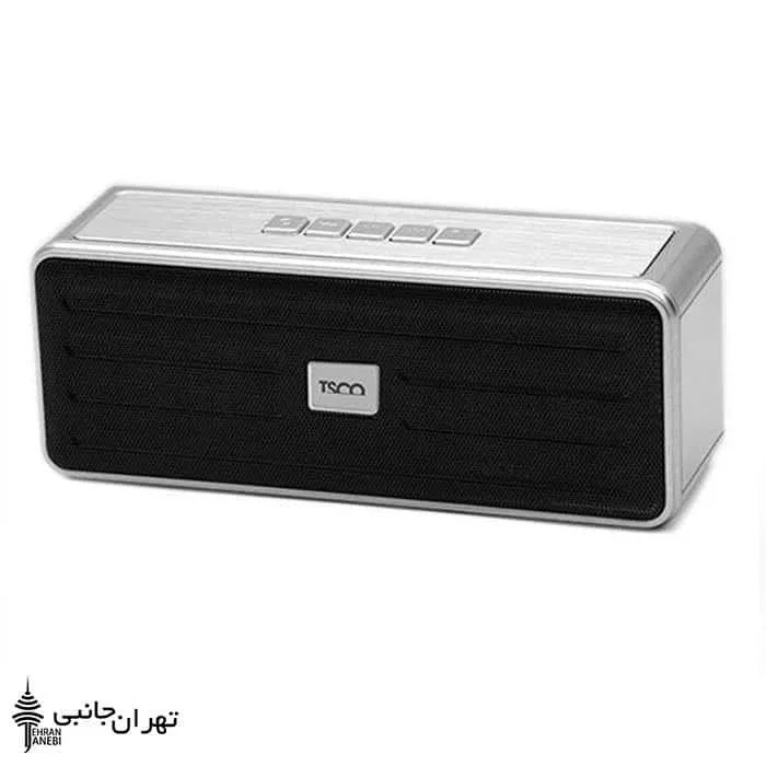 اسپیکر بلوتوثی تسکو TS 2359، رنگ نقره‌ای و مشکی، جنس فلز و پارچه، مستطیلی