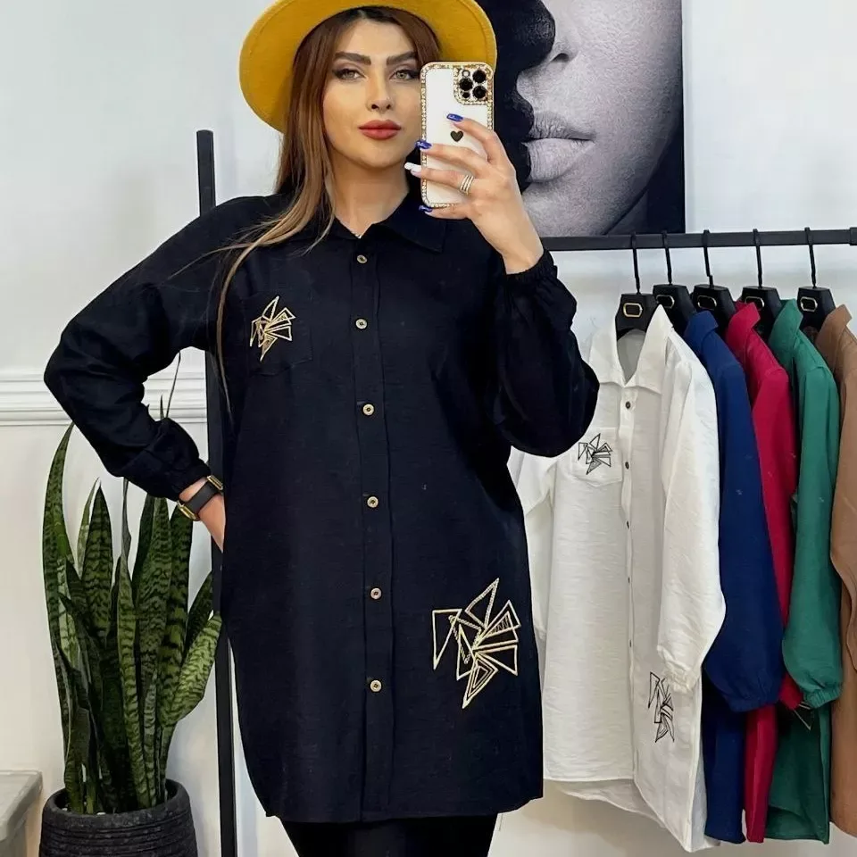 مانتو گلدوزی مشکی