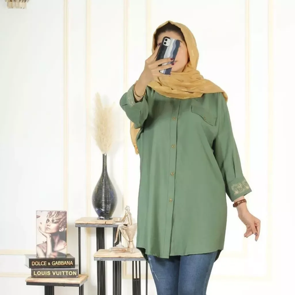 مانتو بابوس پانچ مچ گلدوزی