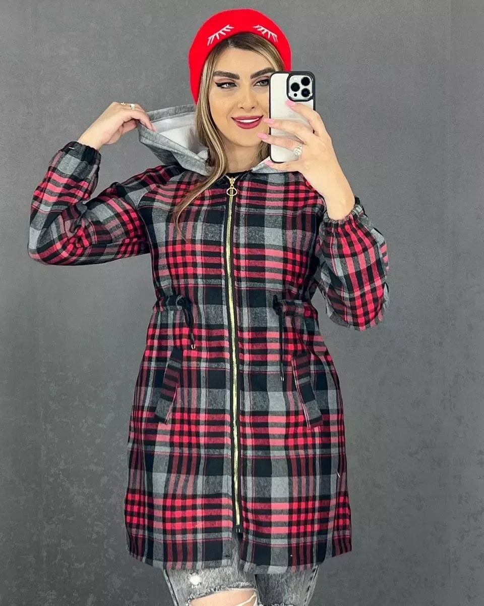 سوییشرت بلند کلاه ملانژ