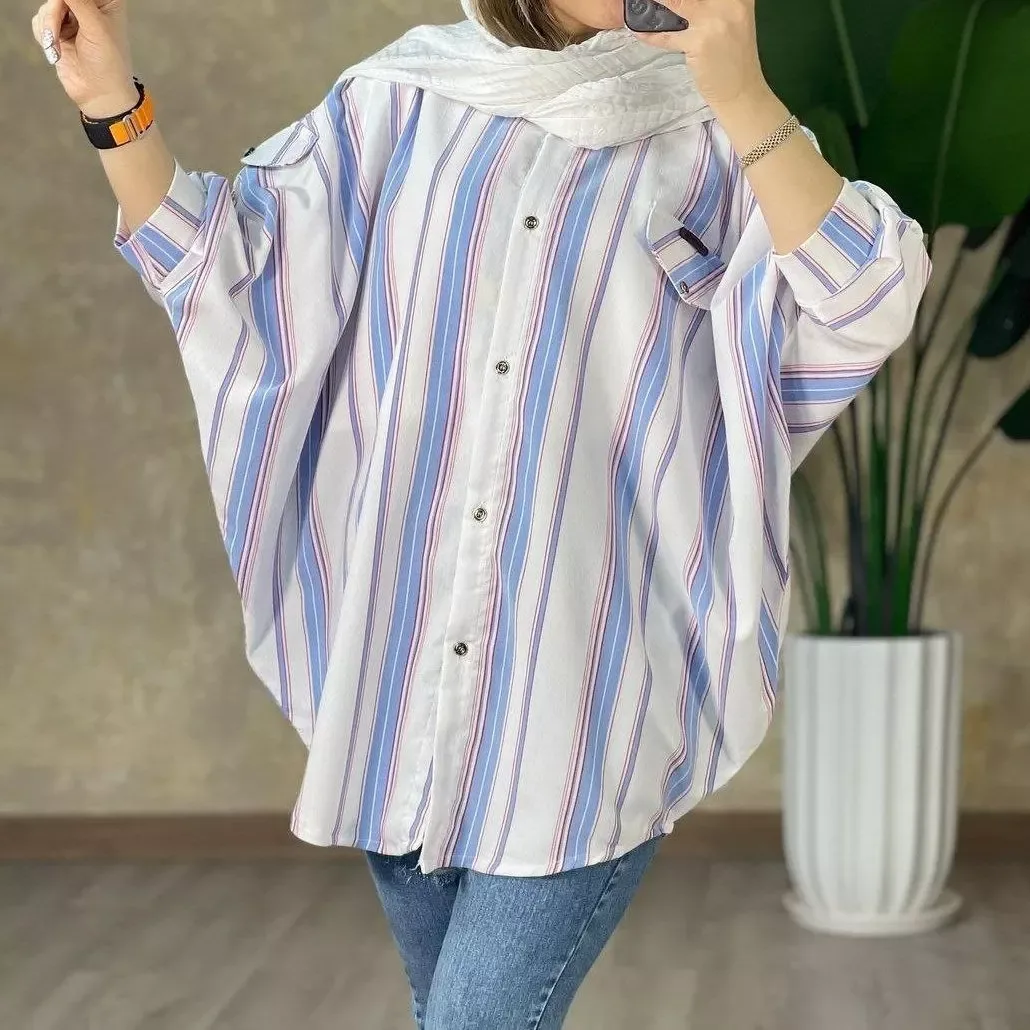 کیمونو کتان راه راه