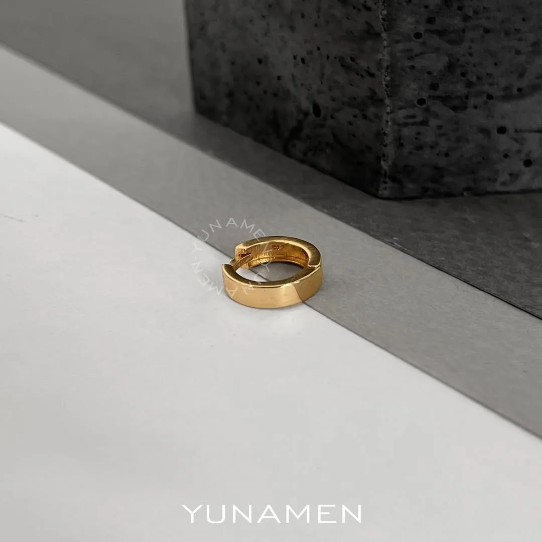 گوشواره حلقه ای طلا مردانه مدل Y918، رنگ طلایی، جنس فلز