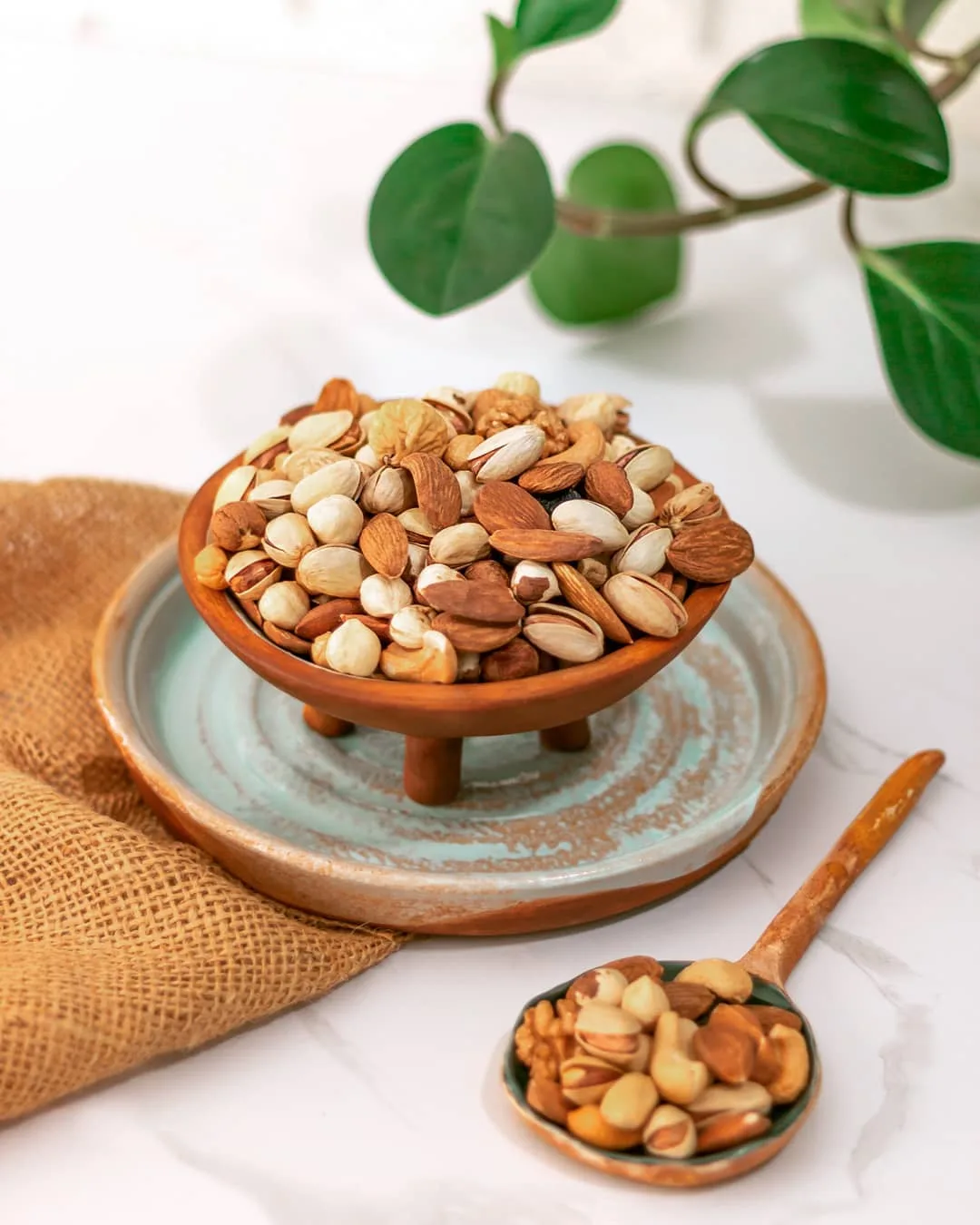 آجیل رژیمی زربار، رنگ قهوه ای و کرم، مخلوط مغزها